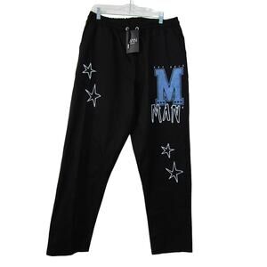 Man BoohooMan Applique Straight Pants size 38 Gorpcore Outdoor Fleece Grung